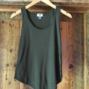 OldNavy, Green curved hem flowy tank
